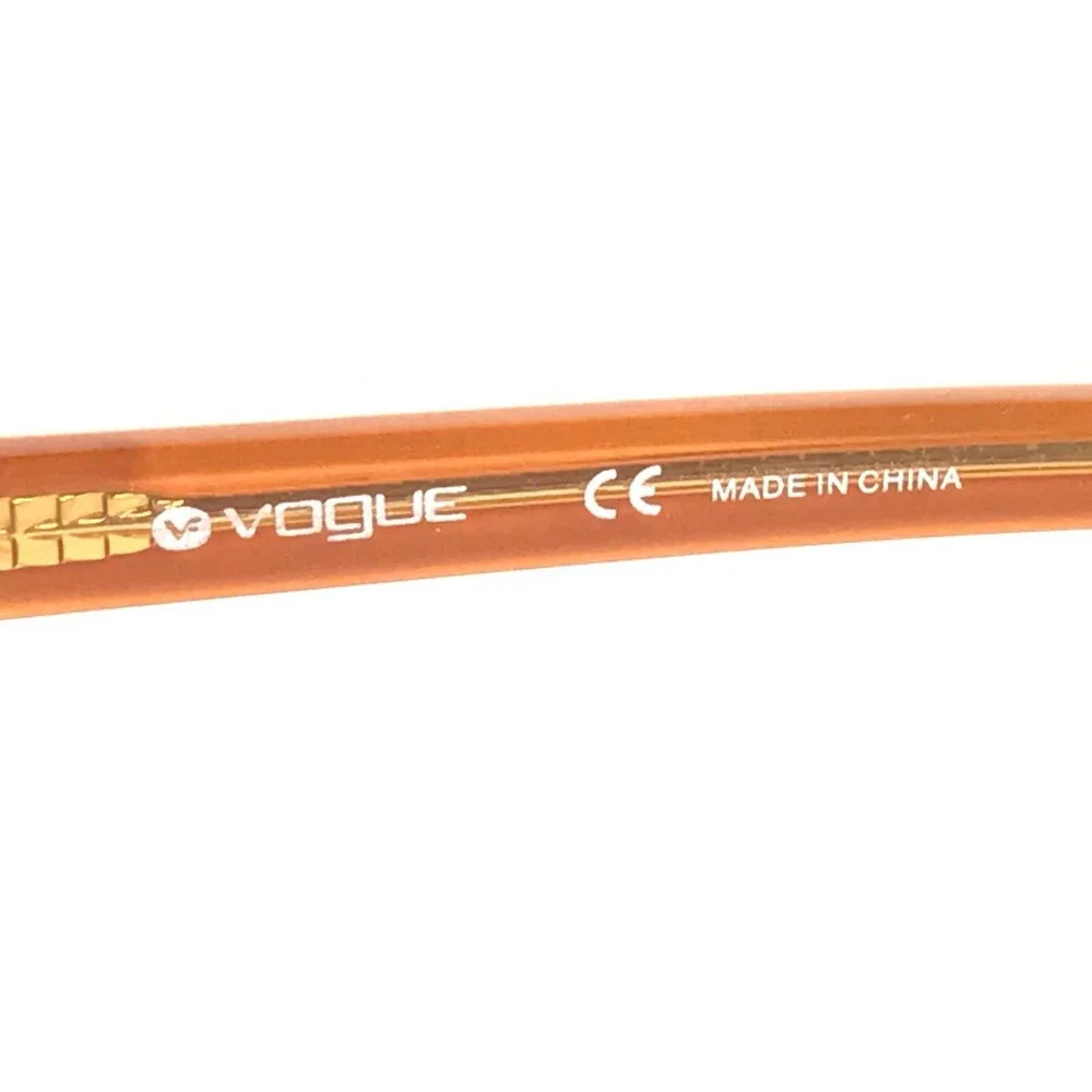 Vogue Eyeglasses Frames VO3605 705 Brown Orange Pink Wire Rim 52-17-135
